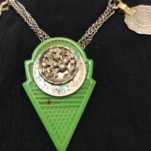 Collage Vintage Belly Dance Necklace